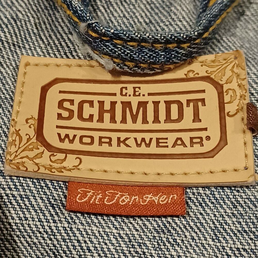 C.E. Schmidt Workwear Womens Size M Blue Fit For Her Denim Jean Jacket - Picture 3 of 5